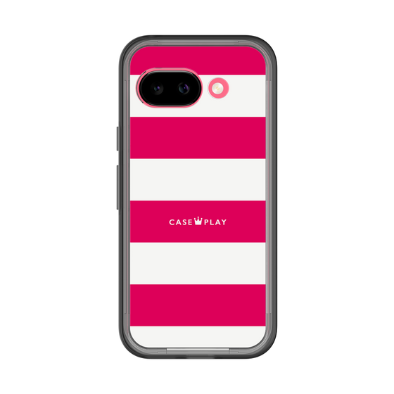 スリムプロテクションプレミアムケース［ Big Border - Pink ］