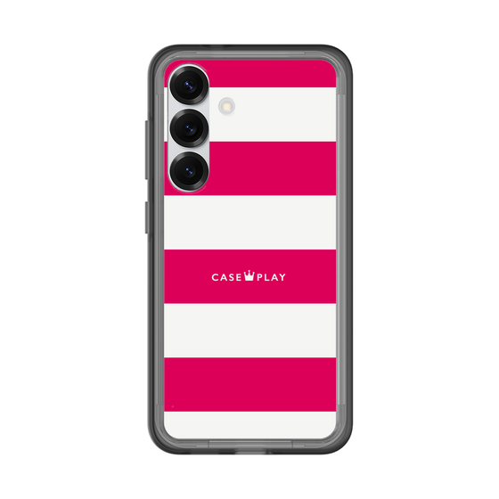 スリムプロテクションプレミアムケース［ Big Border - Pink ］