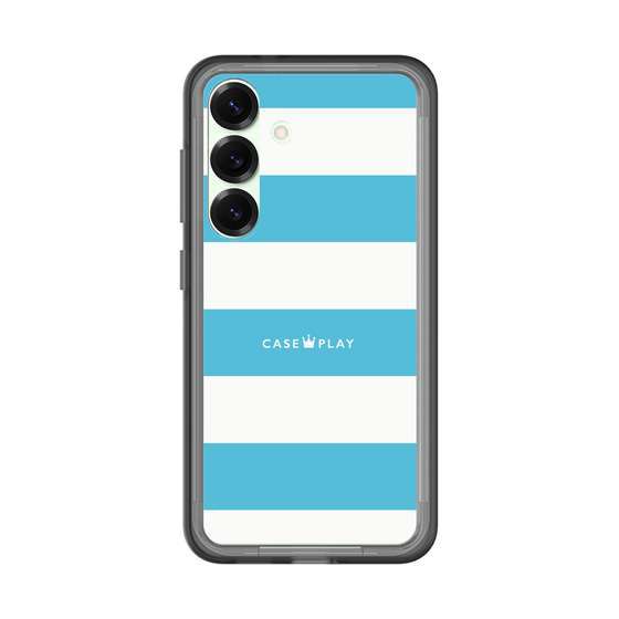 スリムプロテクションプレミアムケース［ Big Border - Blue ］