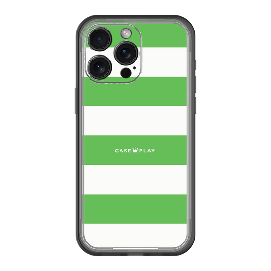 スリムプロテクションプレミアムケース［ Big Border - Green ］