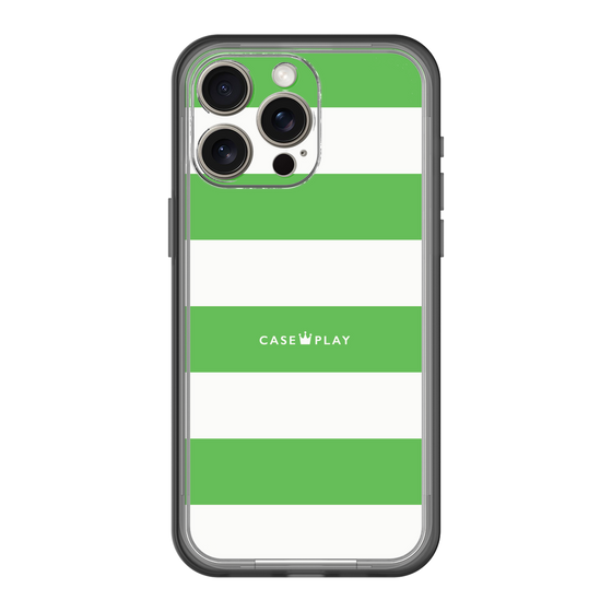 スリムプロテクションプレミアムケース［ Big Border - Green ］