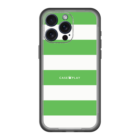 スリムプロテクションプレミアムケース［ Big Border - Green ］