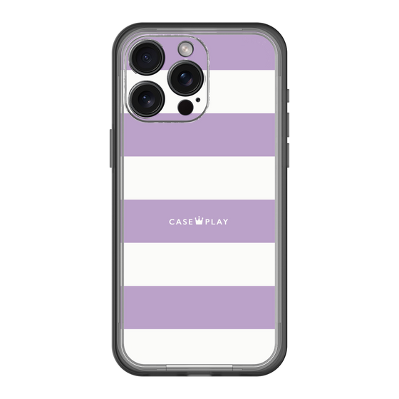 スリムプロテクションプレミアムケース［ Big Border - Purple ］