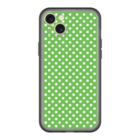 スリムプロテクションプレミアムケース［ Small Dot - Green ］
