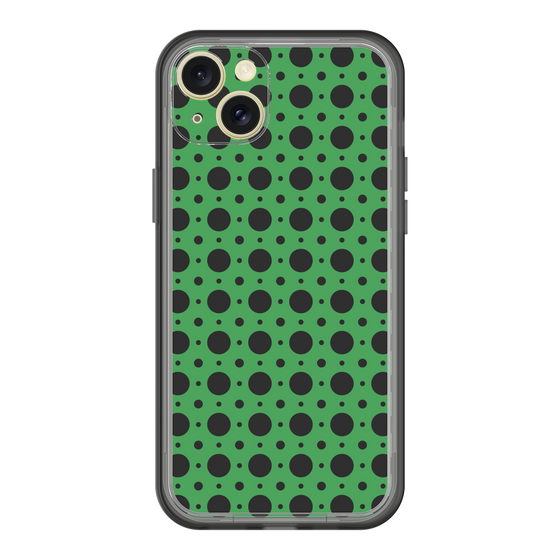 スリムプロテクションプレミアムケース［ Shower Dot - Green ］