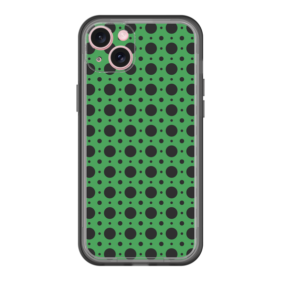 スリムプロテクションプレミアムケース［ Shower Dot - Green ］