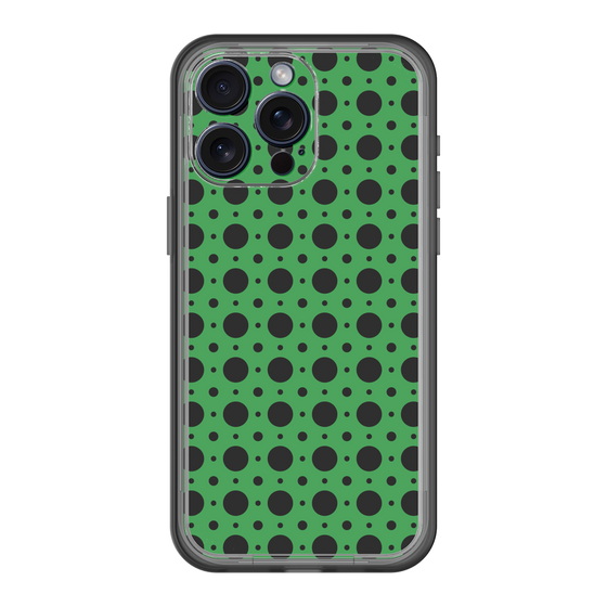 スリムプロテクションプレミアムケース［ Shower Dot - Green ］