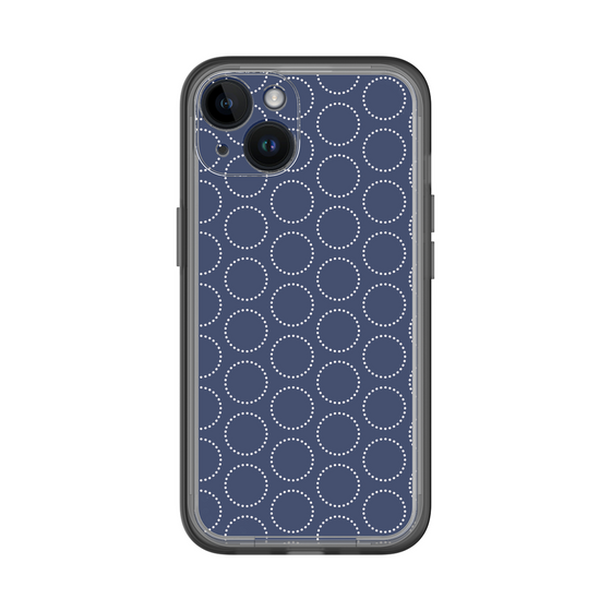 スリムプロテクションプレミアムケース［ Dot Circle - Navy ］