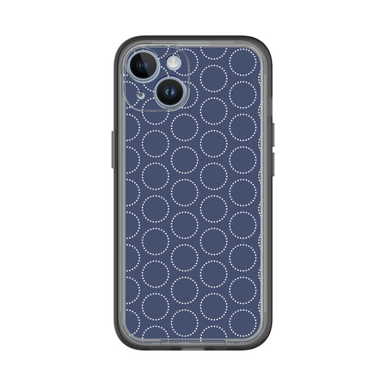 スリムプロテクションプレミアムケース［ Dot Circle - Navy ］