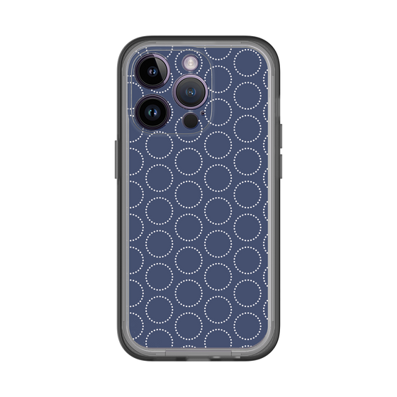 スリムプロテクションプレミアムケース［ Dot Circle - Navy ］