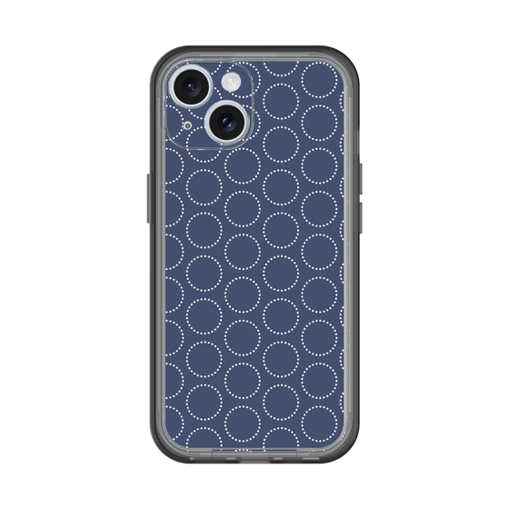 スリムプロテクションプレミアムケース［ Dot Circle - Navy ］