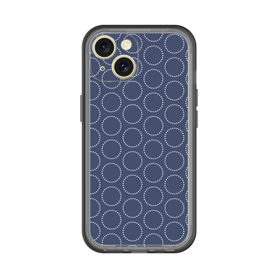 スリムプロテクションプレミアムケース［ Dot Circle - Navy ］