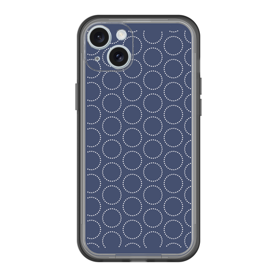 スリムプロテクションプレミアムケース［ Dot Circle - Navy ］