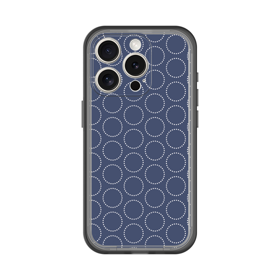 スリムプロテクションプレミアムケース［ Dot Circle - Navy ］