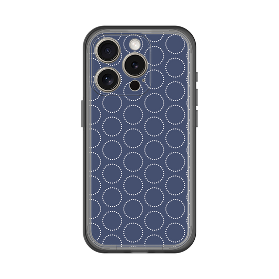 スリムプロテクションプレミアムケース［ Dot Circle - Navy ］