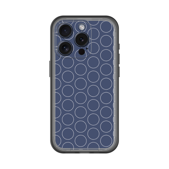 スリムプロテクションプレミアムケース［ Dot Circle - Navy ］