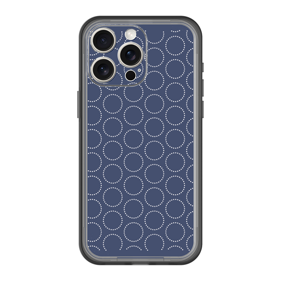 スリムプロテクションプレミアムケース［ Dot Circle - Navy ］