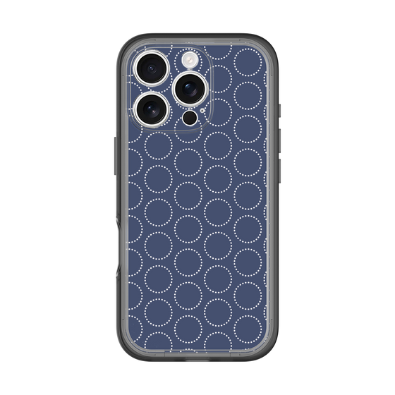 スリムプロテクションプレミアムケース［ Dot Circle - Navy ］