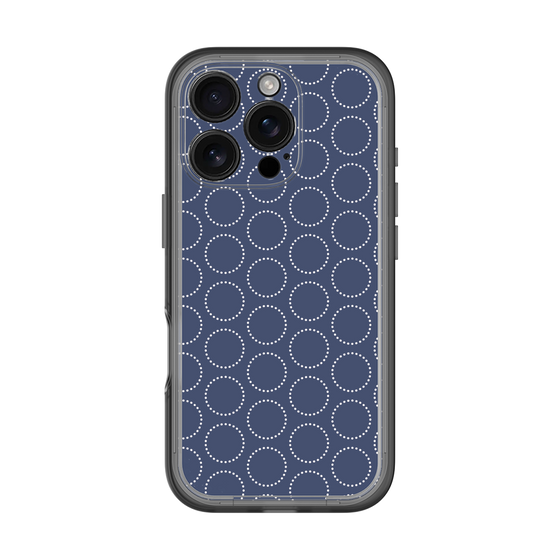 スリムプロテクションプレミアムケース［ Dot Circle - Navy ］