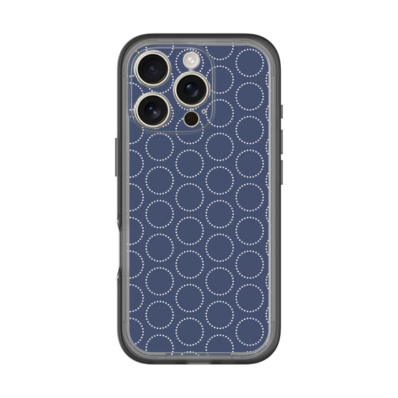 スリムプロテクションプレミアムケース［ Dot Circle - Navy ］