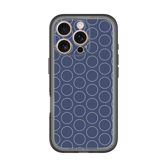 スリムプロテクションプレミアムケース［ Dot Circle - Navy ］