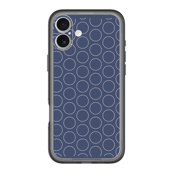 スリムプロテクションプレミアムケース［ Dot Circle - Navy ］