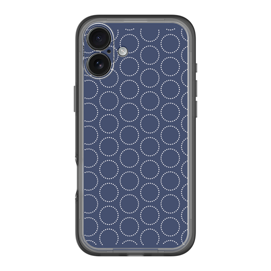 スリムプロテクションプレミアムケース［ Dot Circle - Navy ］