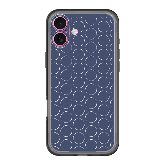 スリムプロテクションプレミアムケース［ Dot Circle - Navy ］