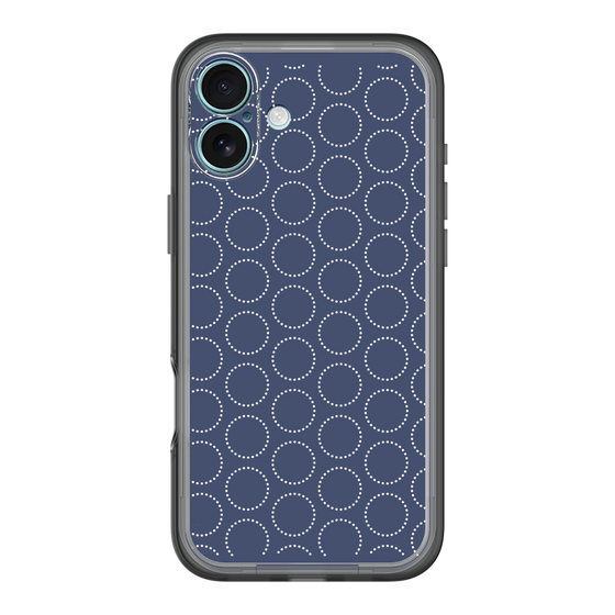 スリムプロテクションプレミアムケース［ Dot Circle - Navy ］