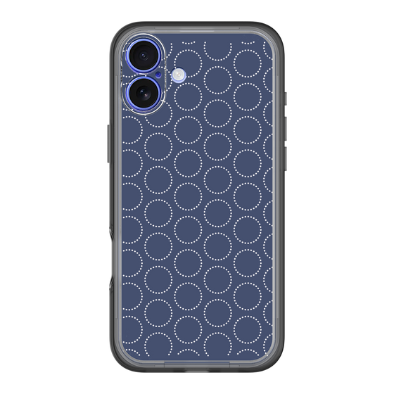 スリムプロテクションプレミアムケース［ Dot Circle - Navy ］