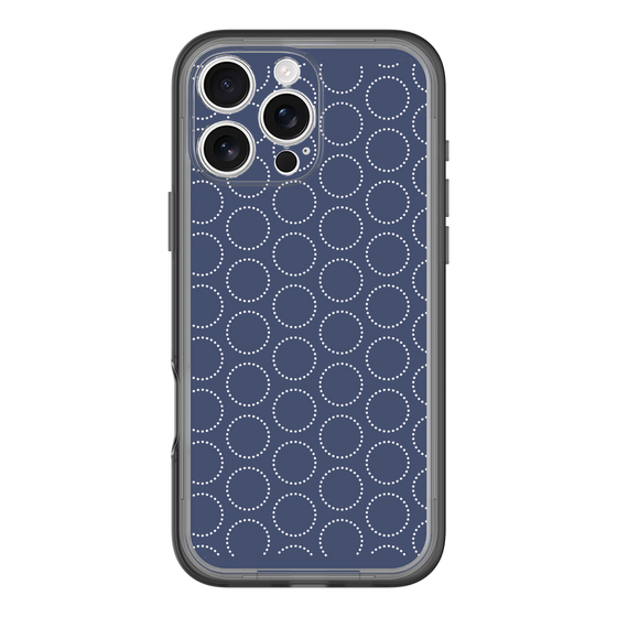 スリムプロテクションプレミアムケース［ Dot Circle - Navy ］