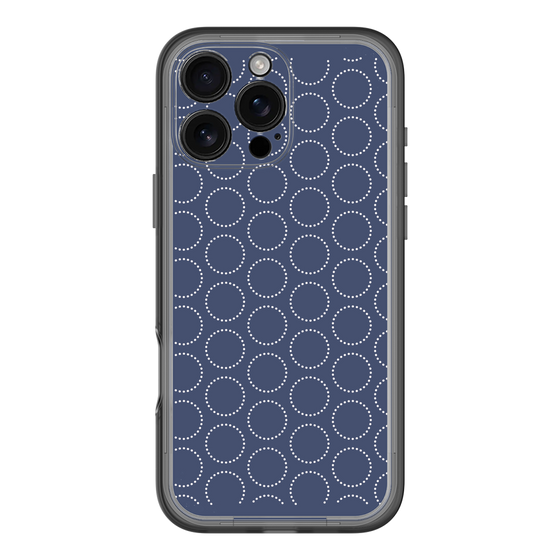 スリムプロテクションプレミアムケース［ Dot Circle - Navy ］