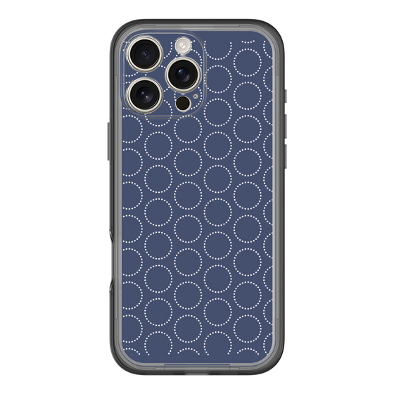 スリムプロテクションプレミアムケース［ Dot Circle - Navy ］