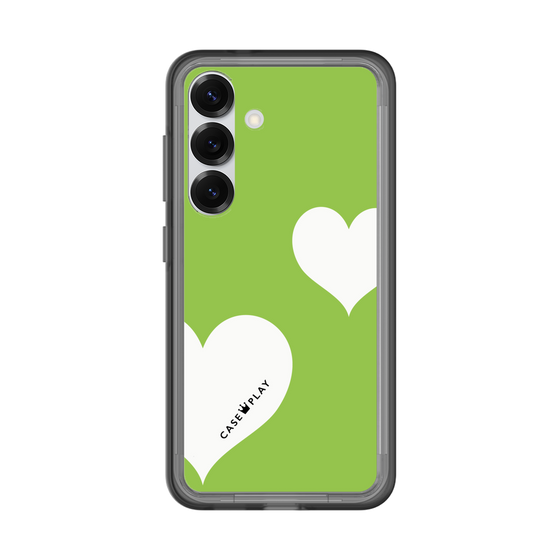 スリムプロテクションプレミアムケース［ Two Hearts - Green ］