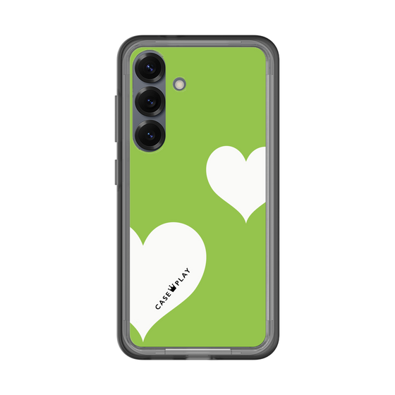 スリムプロテクションプレミアムケース［ Two Hearts - Green ］