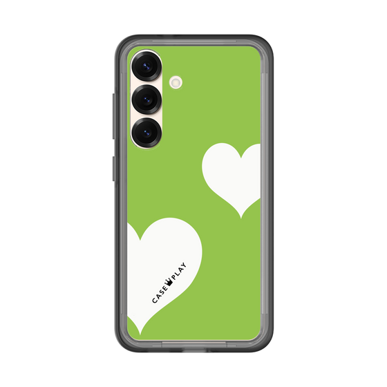 スリムプロテクションプレミアムケース［ Two Hearts - Green ］