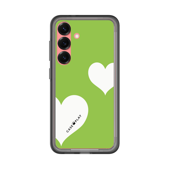 スリムプロテクションプレミアムケース［ Two Hearts - Green ］