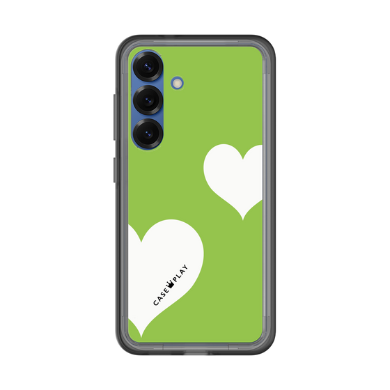 スリムプロテクションプレミアムケース［ Two Hearts - Green ］