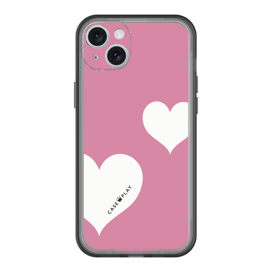 スリムプロテクションプレミアムケース［ Two Hearts - Pink ］