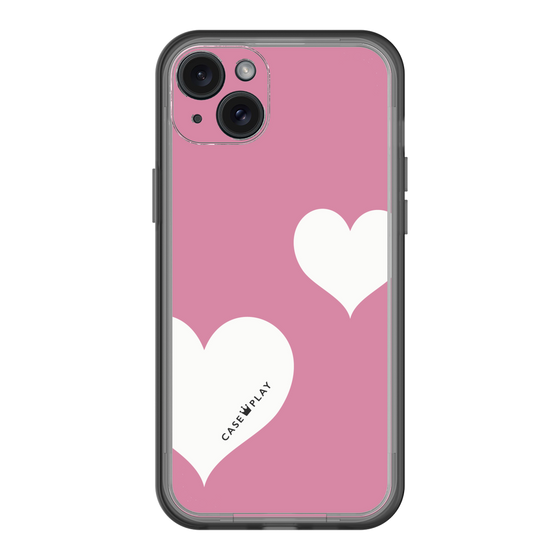 スリムプロテクションプレミアムケース［ Two Hearts - Pink ］
