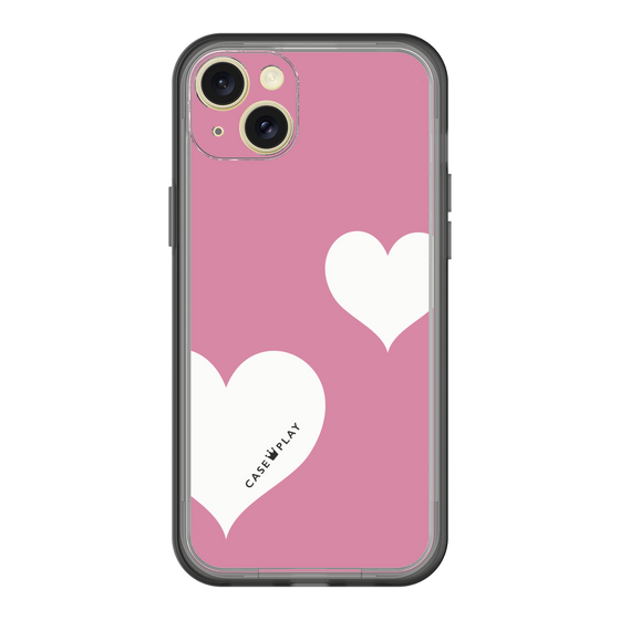 スリムプロテクションプレミアムケース［ Two Hearts - Pink ］