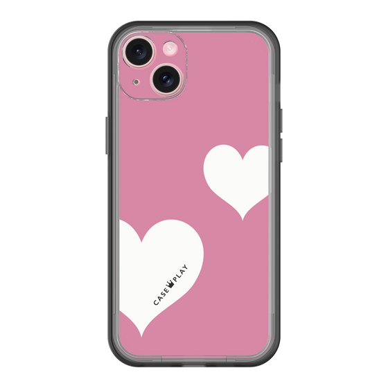 スリムプロテクションプレミアムケース［ Two Hearts - Pink ］