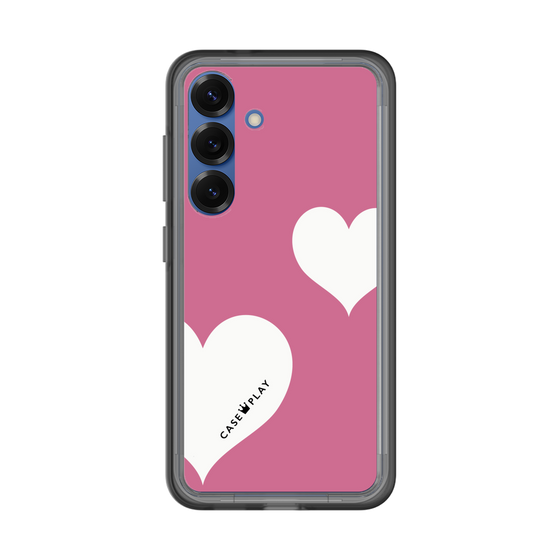 スリムプロテクションプレミアムケース［ Two Hearts - Pink ］