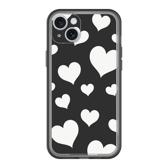 スリムプロテクションプレミアムケース［ Dot Hearts - Black ］