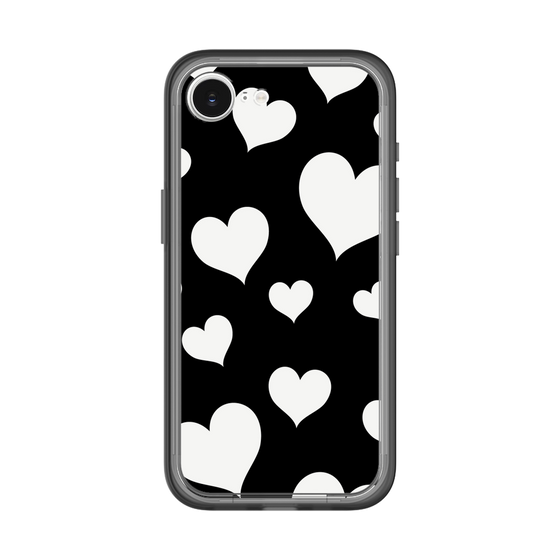 スリムプロテクションプレミアムケース［ Dot Hearts - Black ］
