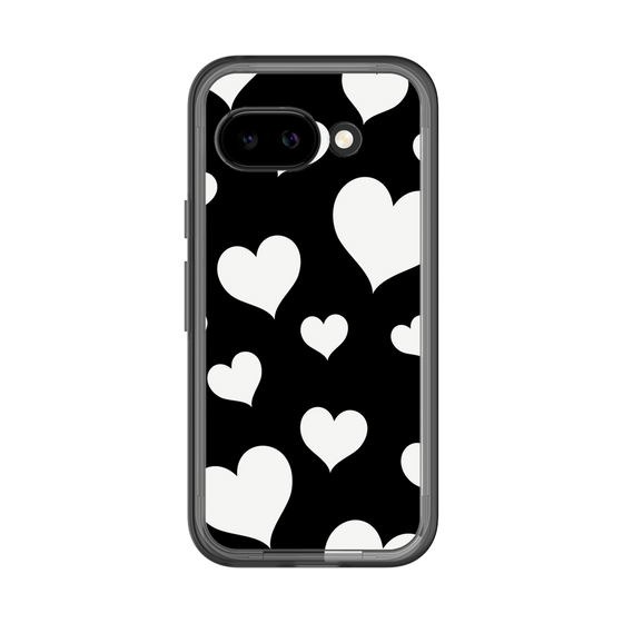 スリムプロテクションプレミアムケース［ Dot Hearts - Black ］