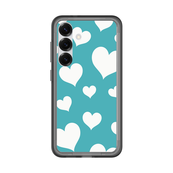 スリムプロテクションプレミアムケース［ Dot Hearts - Blue ］