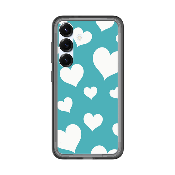 スリムプロテクションプレミアムケース［ Dot Hearts - Blue ］