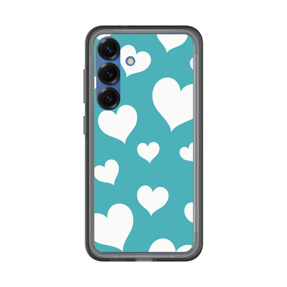 スリムプロテクションプレミアムケース［ Dot Hearts - Blue ］