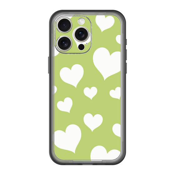 スリムプロテクションプレミアムケース［ Dot Hearts - Green ］